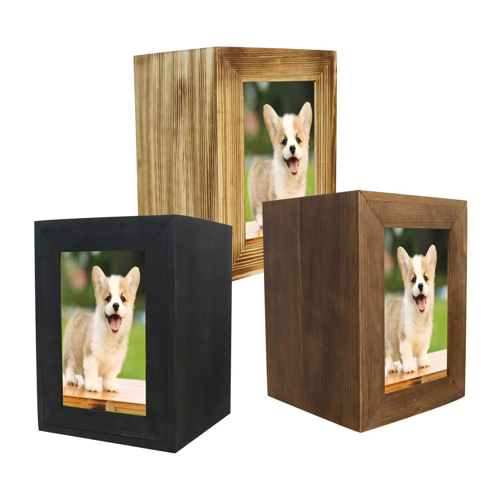 Wooden Pet Cremation Urn Dogs Cats Small Animals Ashes Organizer Pet Funeral Remembrance Box Pet Memorials Supplies