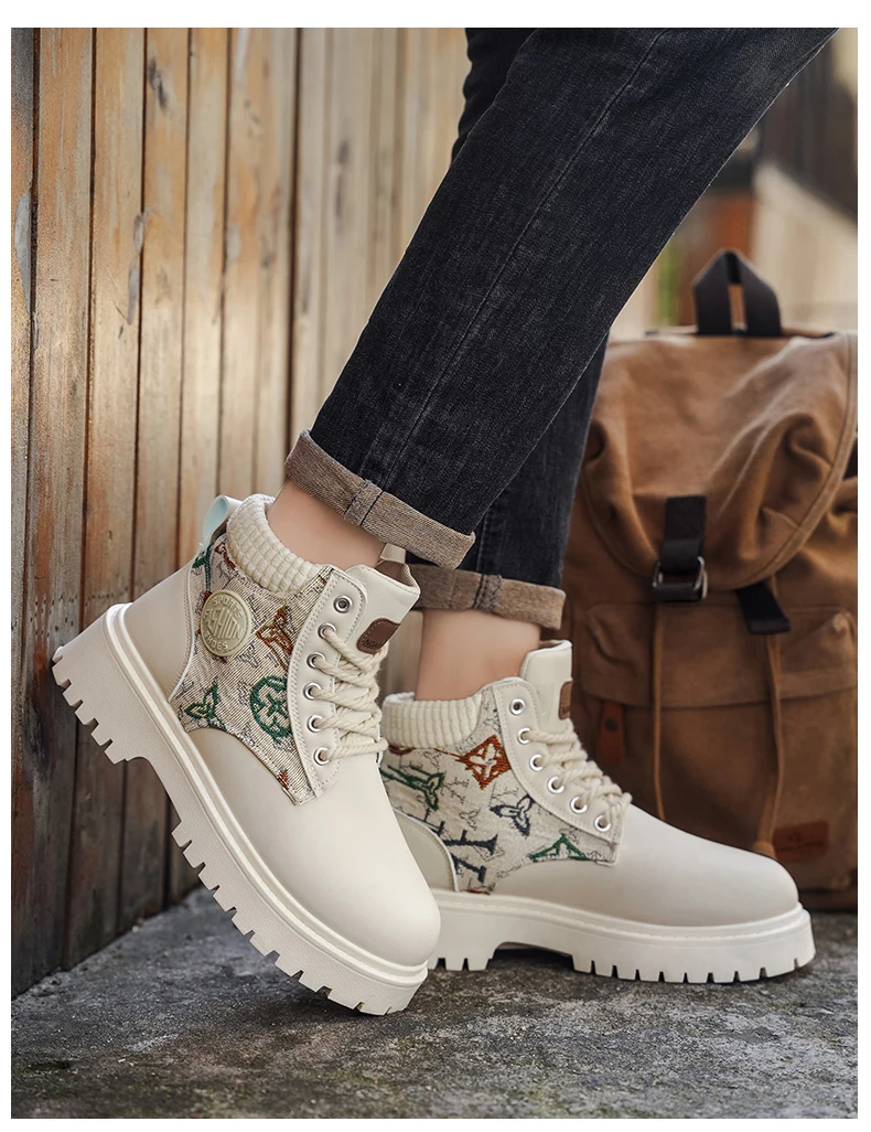 Herrenstiefel, klassische Alltagsschuhe für alle Jahreszeiten, mit breiter Zehenpartie, weiche Sohle, rutschfest, atmungsaktiv, vielseitig einsetzbar, hoher Schaft, bequeme Outdoor-Arbeitsstiefel. – Detail 10