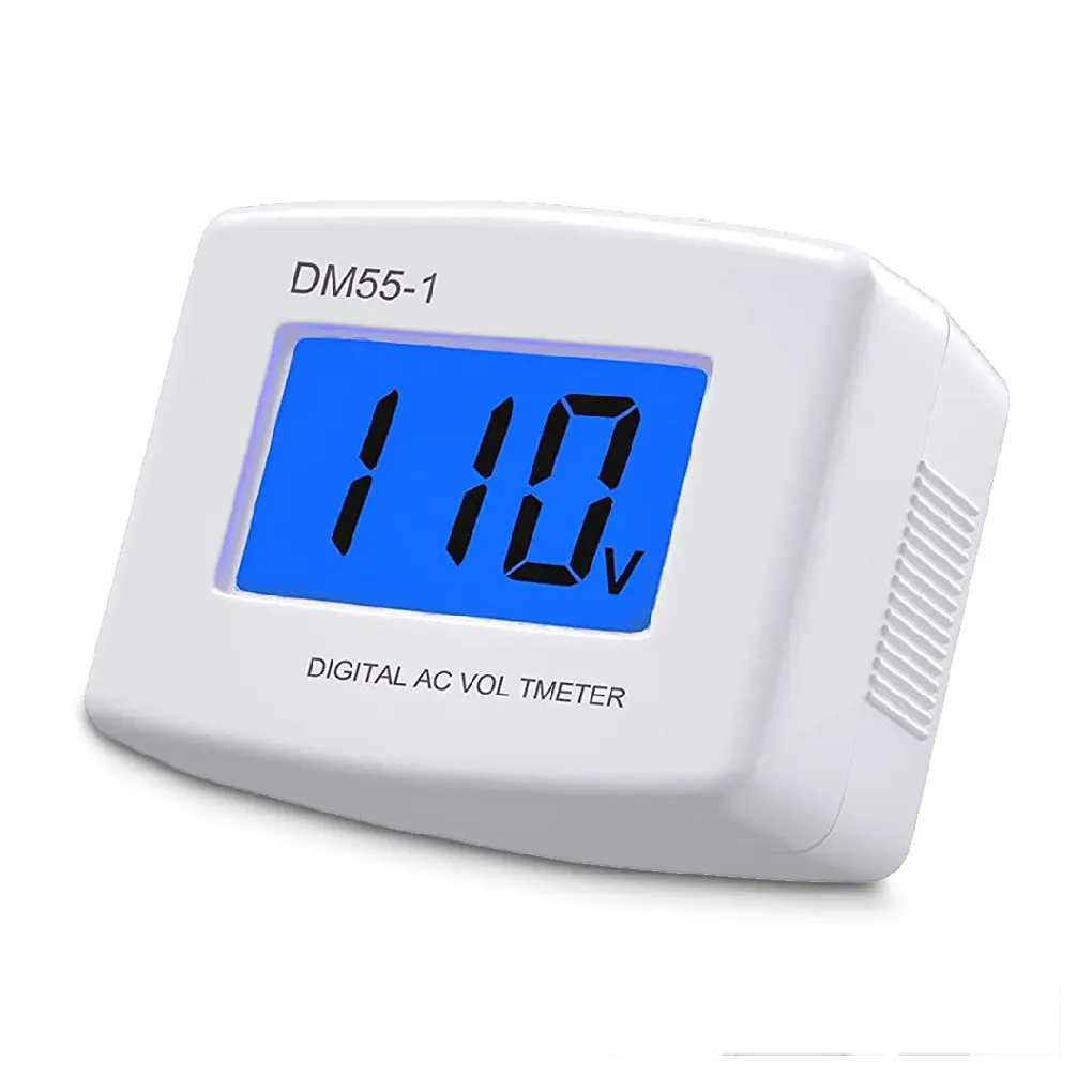 Digital Voltmeter US Plug Wide Use Handy Installation AC Practical Voltage Panel Volt Test Monitors for Household