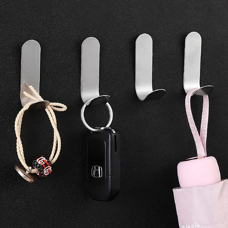 Multi-purpose Wall Organizer Hook Behind-door Key Cloth Hanger Hook Bathroom Robe Towel Holder Rack Kitchen Hardware Shelf Hook