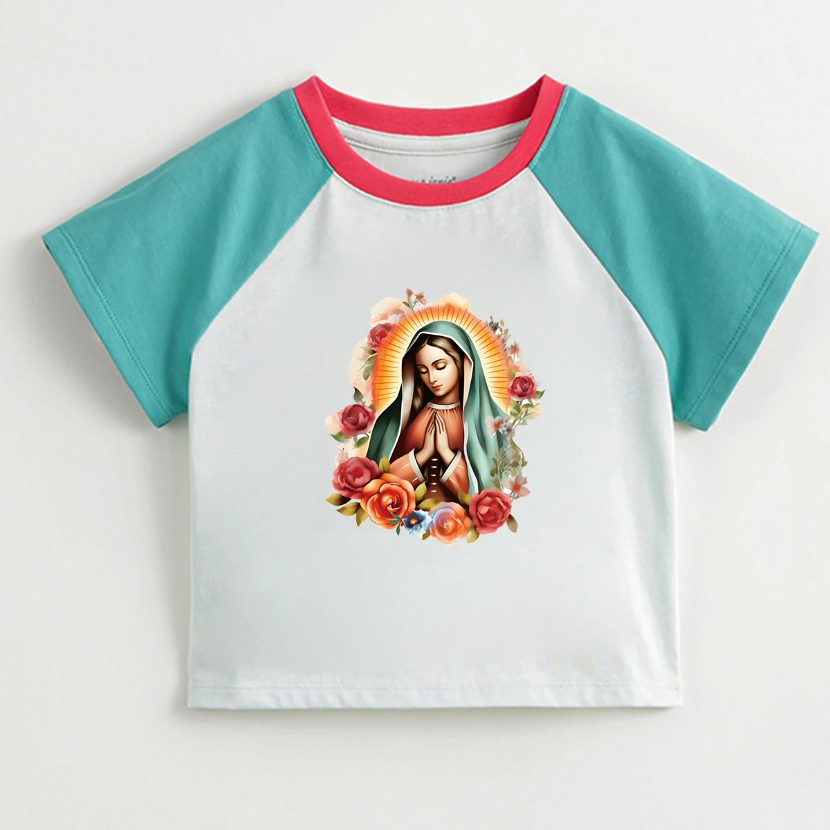 Virgin Mary DTF Patches For Clothes Woman T-Shirt Stickers Garment Accessory Diy New Washable Heat Transfer Patchprovide Custom