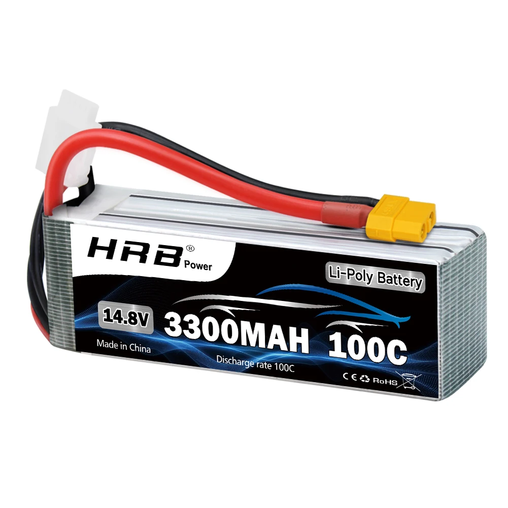 HRB 4S 14.8V 3300mah RC Lipo Batterij 100C 4S Lipo Met XT60 Connector voor RC Auto vrachtwagen Monster RC Vliegtuig FPV Drones RC Boot