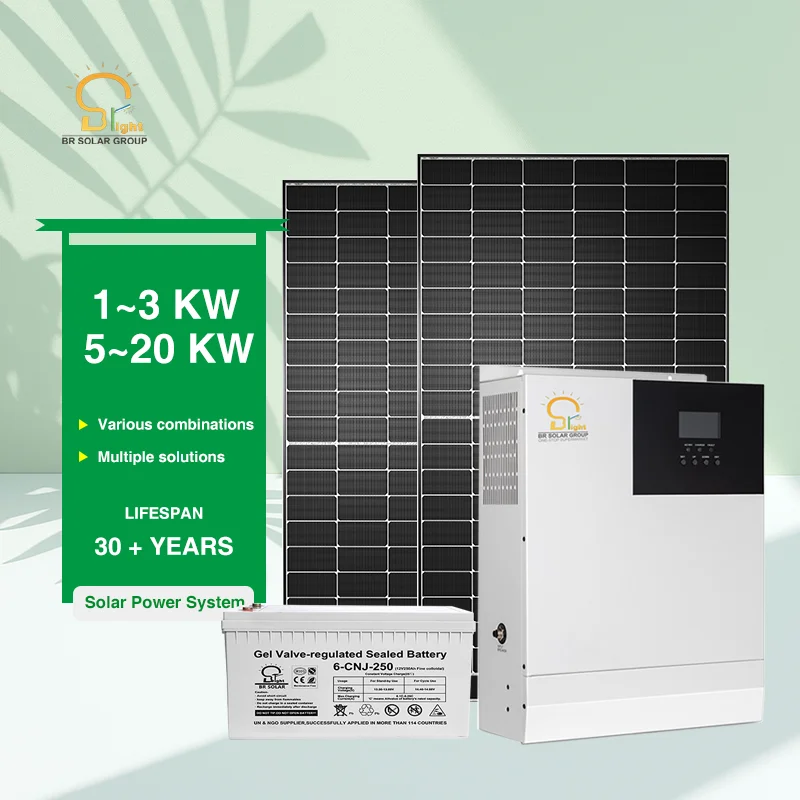 SOLAR All in One Hybrid Grid & Off-Grid Solar Power System 5-30KW with Battery Storage for Home Appliances