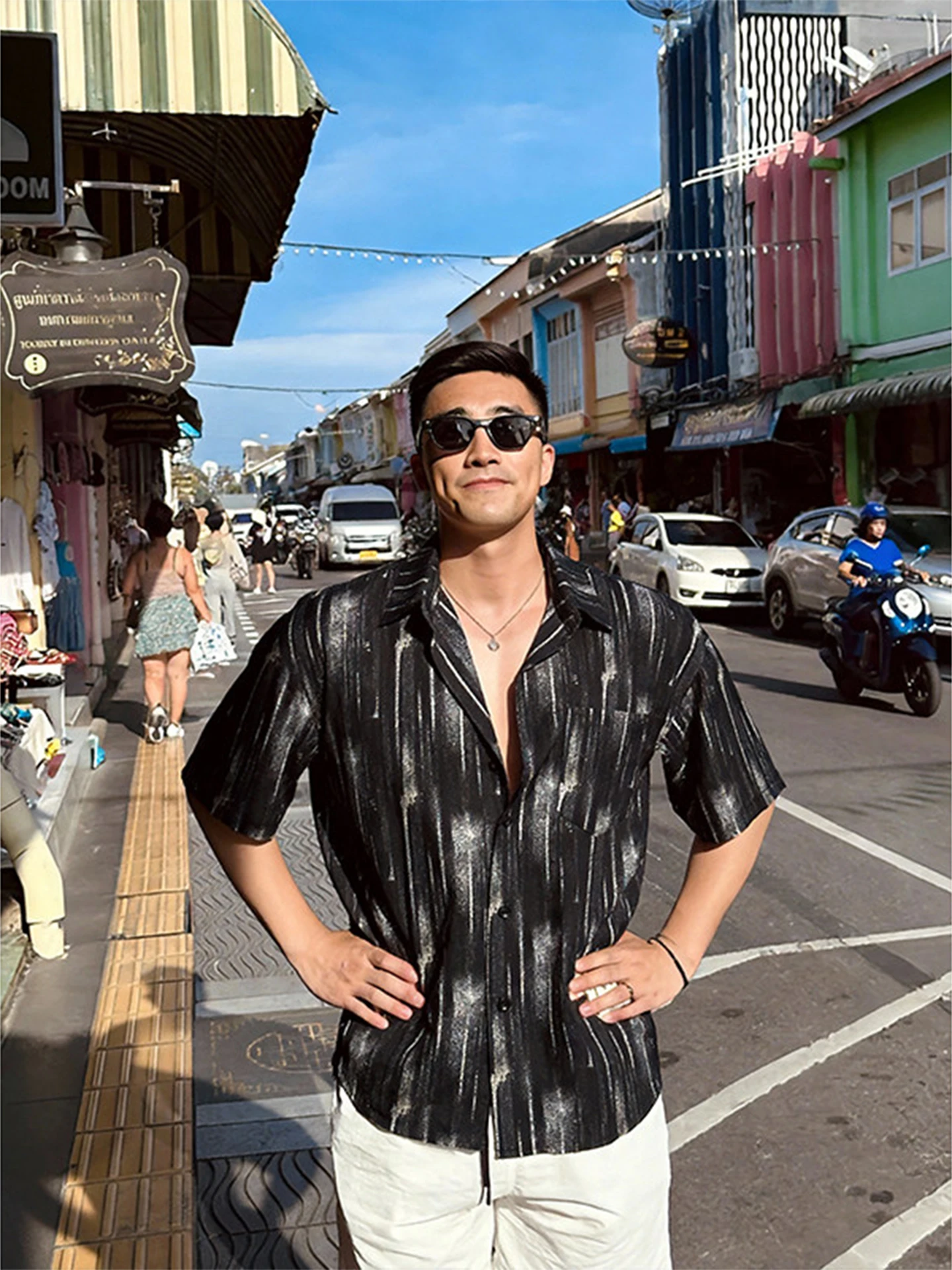 

Мужская летняя тонкая рубашка Cleanfit American Dyed Ice Silk с коротким рукавом, премиум-класса, для пляжа, повседневная, прохладная на ощупь