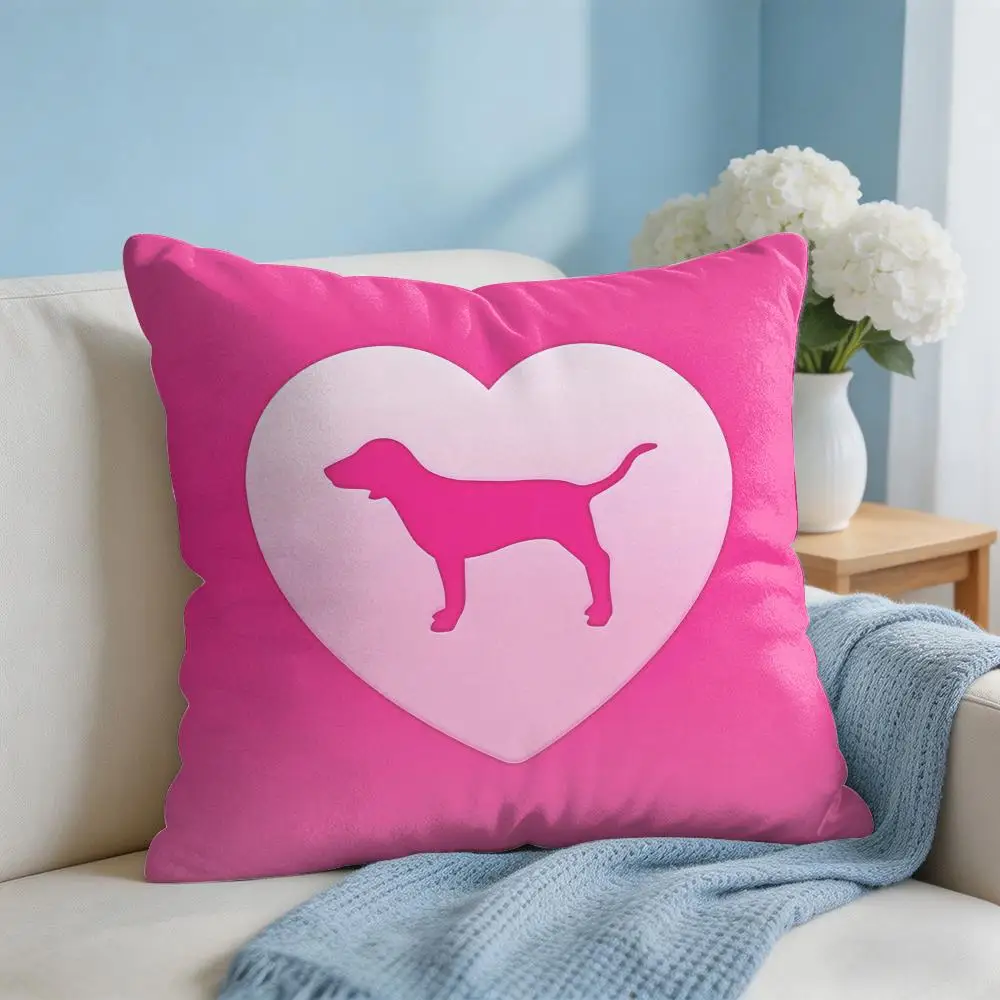 Love Pink Kissenbezug, weicher, kurzer Plüsch, doppelseitiger Druck, Heimdekoration, maschinenwaschbarer Kissenbezug, Geschenk – Detail 13