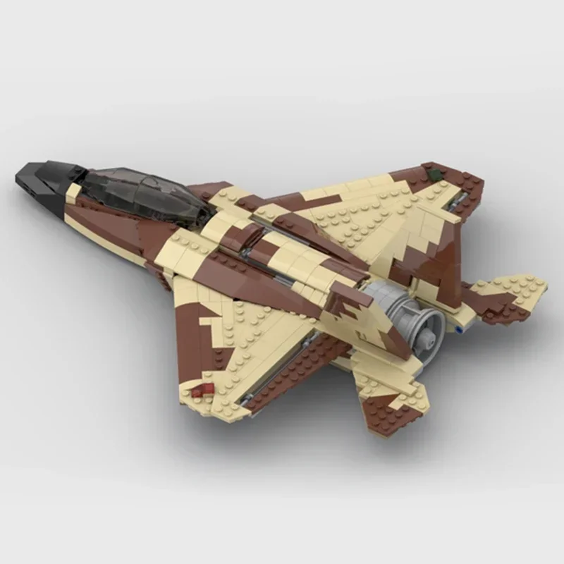 Moc Building Bricks Military Weapon Model Desert-camo Power Jet Technology Modular Blocks Gifts Christmas Toys DIY Sets Assembly