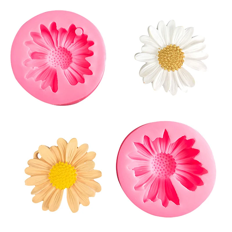 Daisy Scented Candle Silicone Mold Sunflower Aromatherapy Soap Mold DIY Flower Handmade Resin Plaster Mold Home Baking Mould