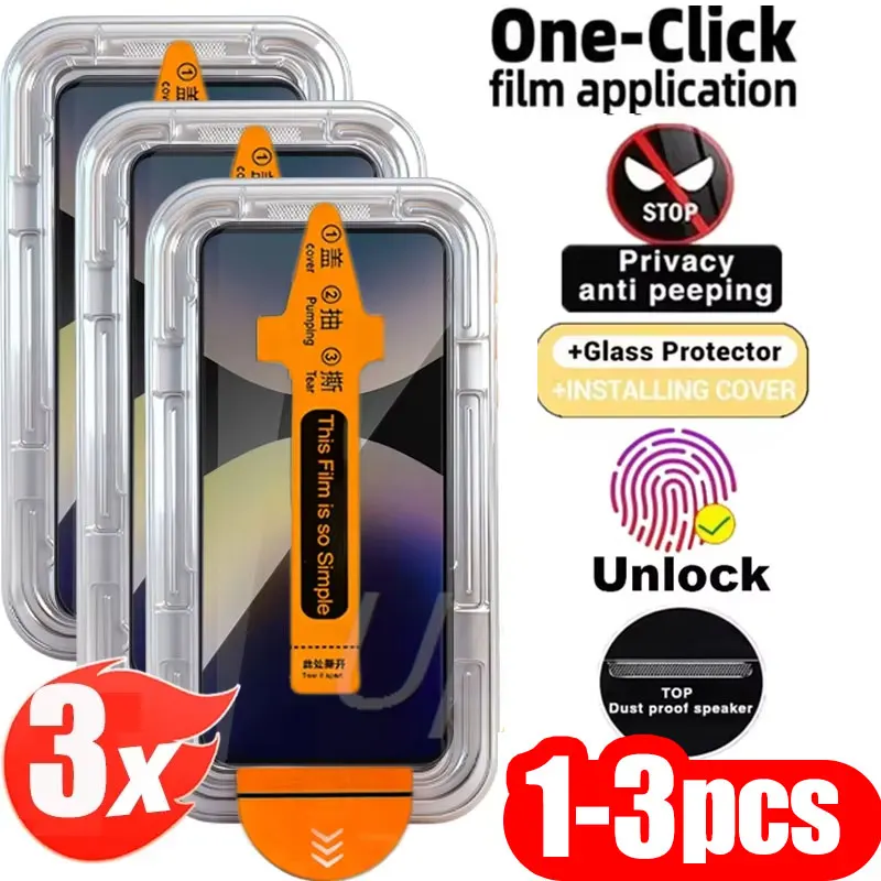 1-3 Stück Blickschutzfolie mit einfacher Installation für Google Pixel 10 Pro XL 9 Pro 9A 8 8A 7 7A 6A Anti-Spy Panzerglas