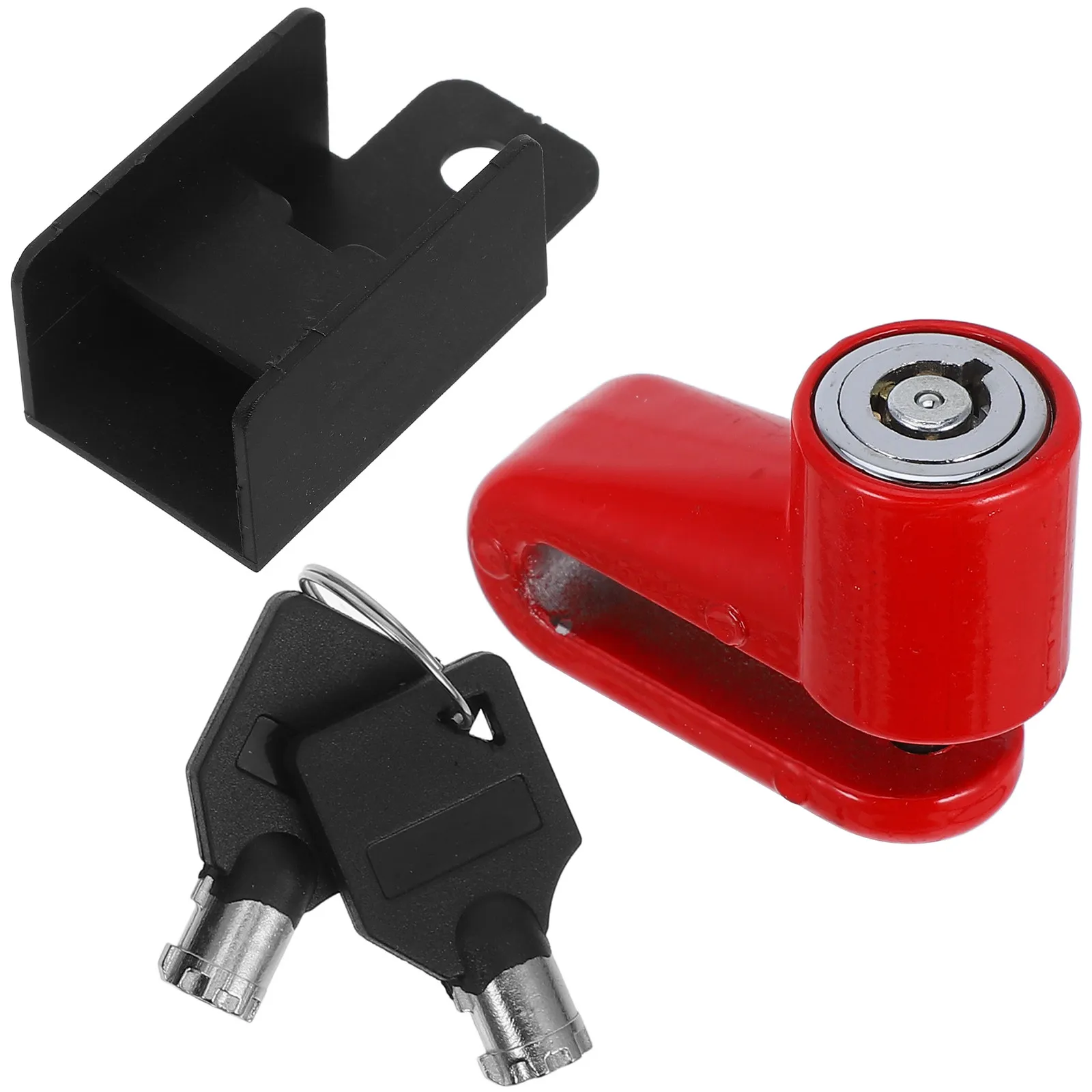 1Pcs Bike Disc Brake Anti Theft Lock Solid Alloy Motorcycle Portable Compact Easy Lock Press Keyless Security