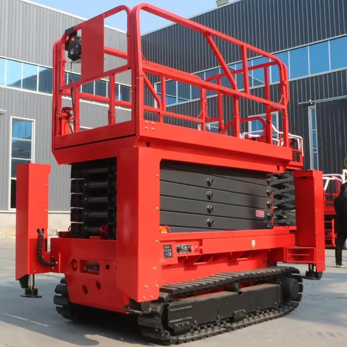 Hot Sale Electric Track Scissor Platform Lifter with Working Height 10m 12m 14m
