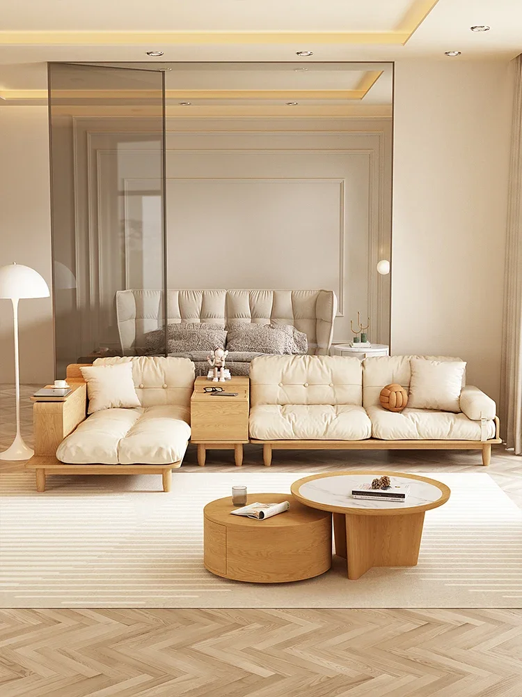 Sofa Modern Minimalist Living Room Cloud Sofa down Fabric Sofa Combination