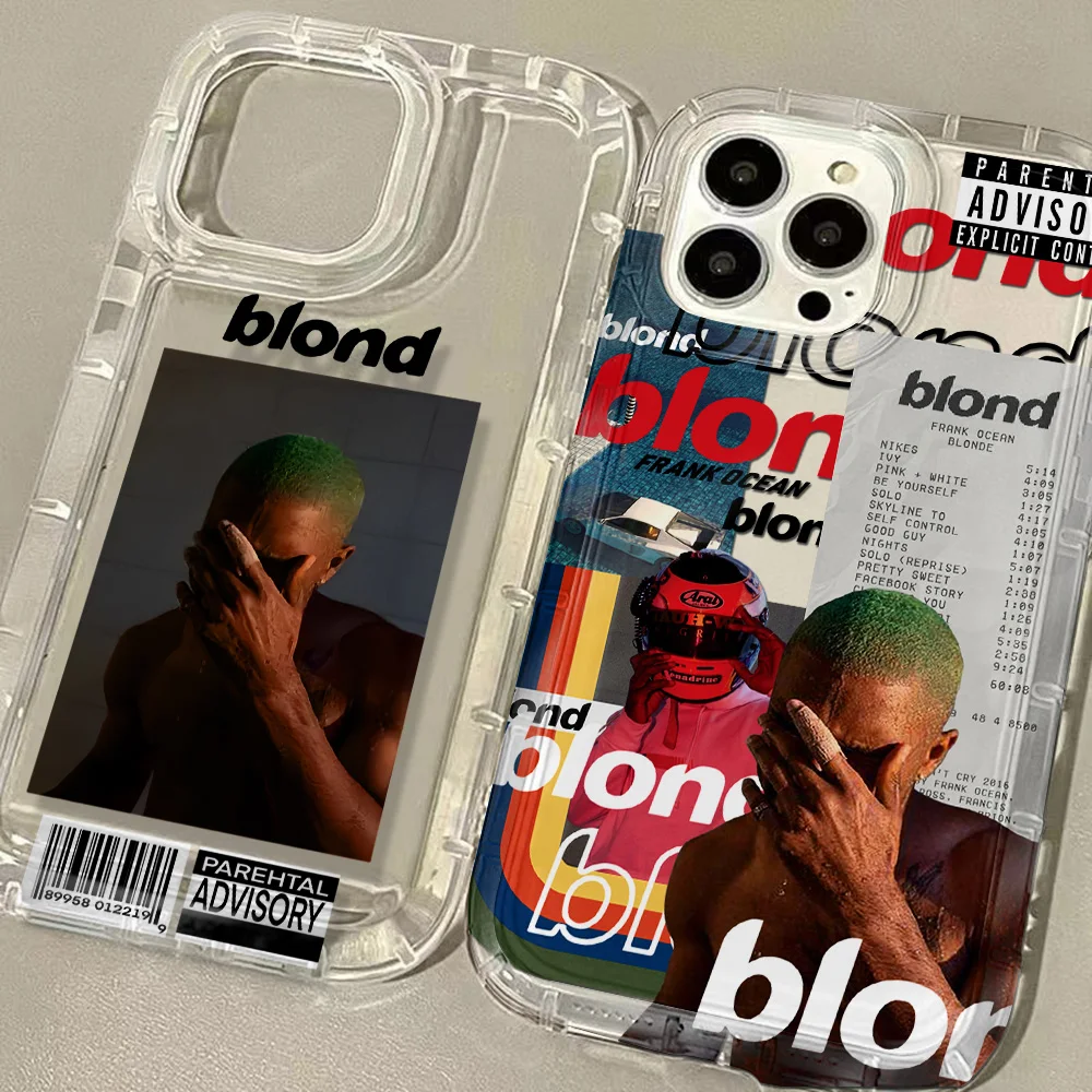 Hot Rapper Frank Ocean Phone Case For IPhone 16 15 14 13 12 11 Pro Max 7 8 Plus X XR XSMax Airbag Anti Fall Clear Back Cover