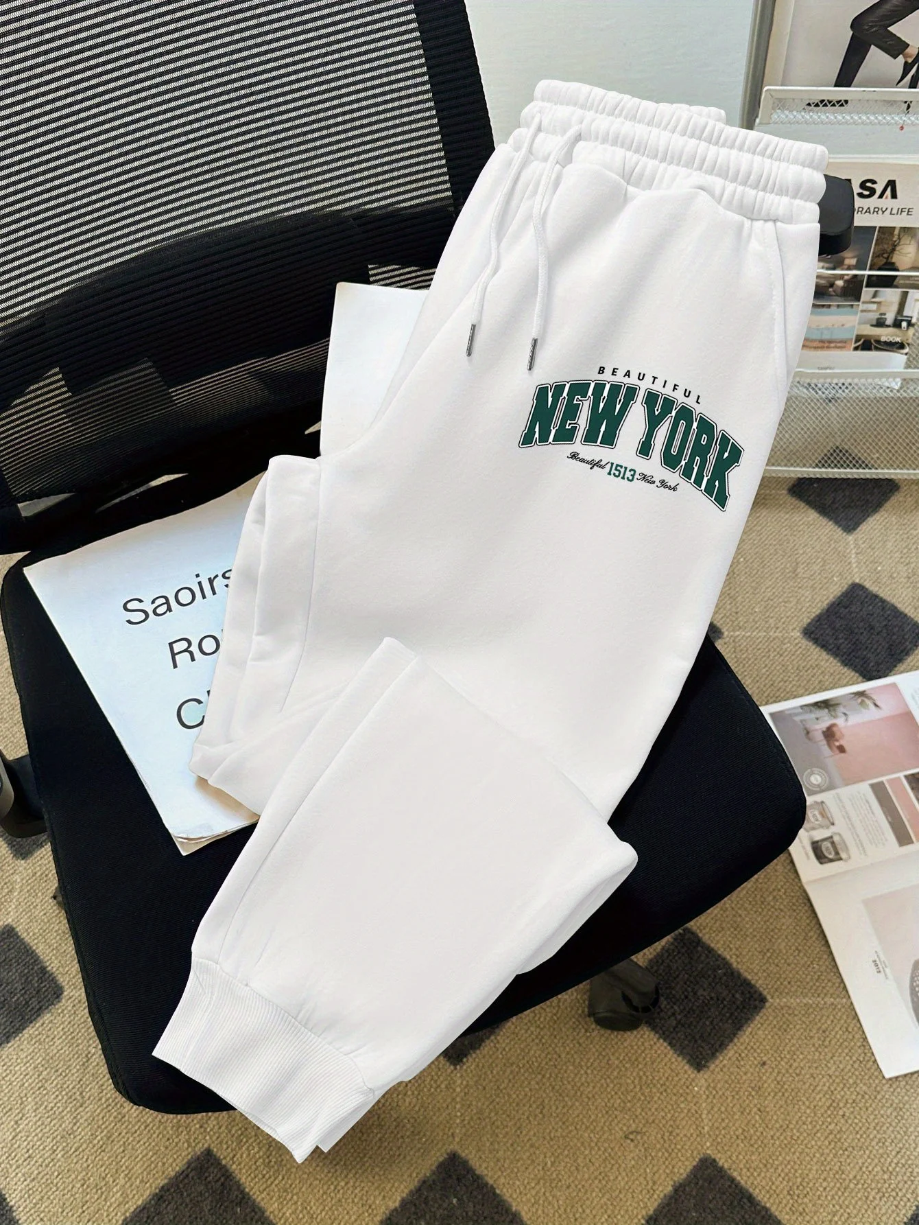 Men's Sweatpants, Fashion Daily Drawstring Joggers, Autumn Winter All‑Match Street Casual Sports Trousers S-3XL