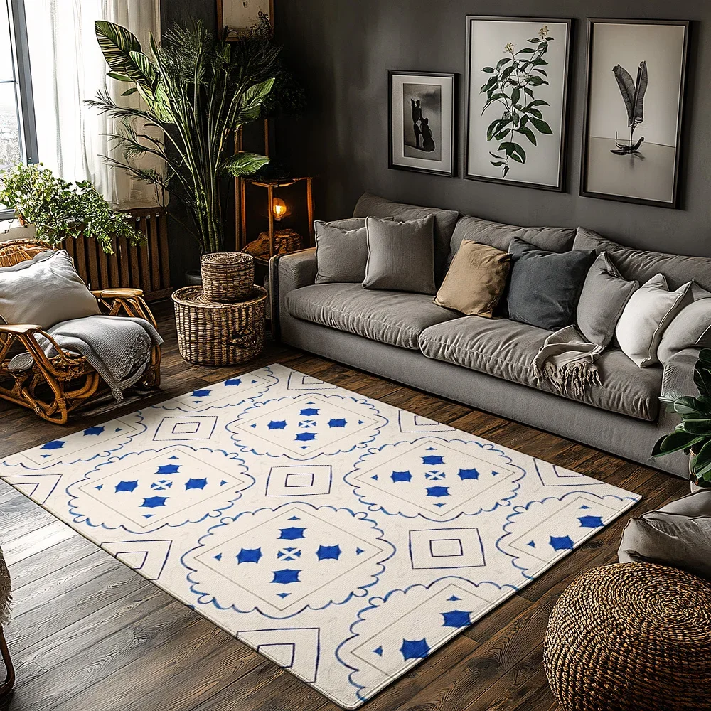Vintage Persian Carpet Pattern Floor Mat Washable Non Slip Doormat Entryway Rug Living Room Decor Home Accent Area Rug Indoor Ou