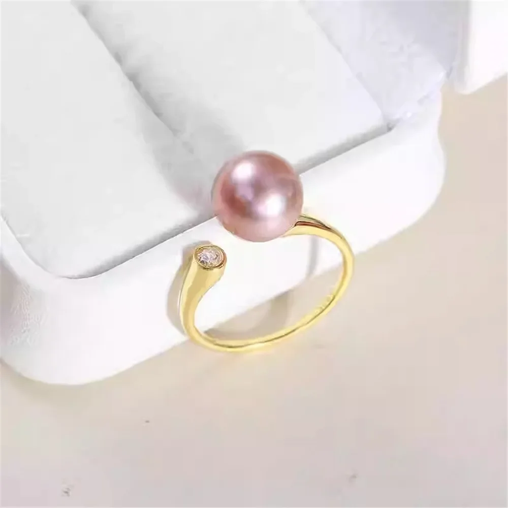 Solid S925 Sterling Silver Pearl Ring Settings Findings & Accessories - for Jewelry Making Bulk Wholesale Craft Supplies 8-12mm