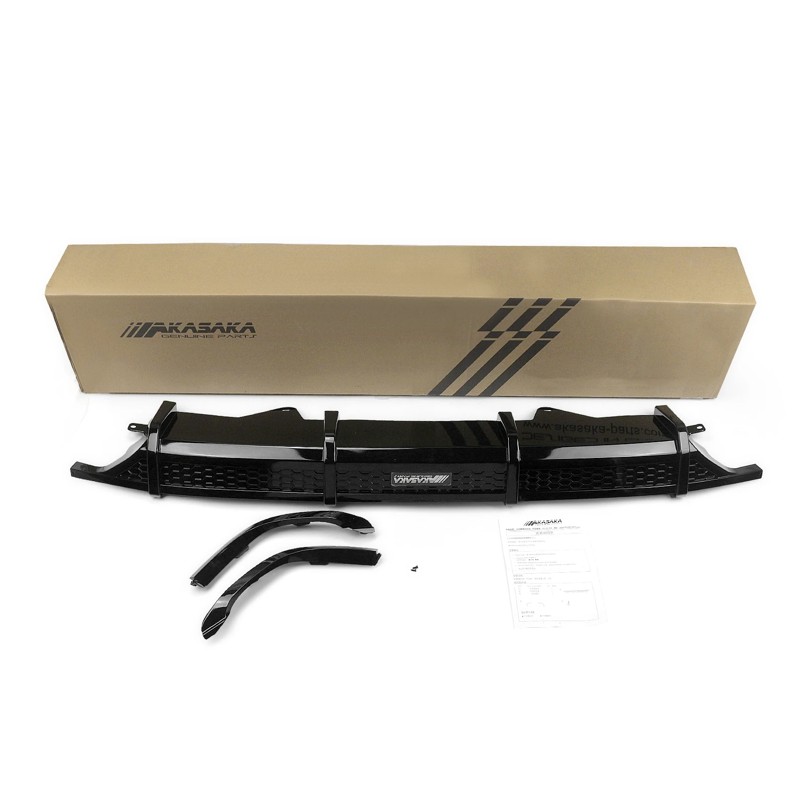 AKASAKA Car Rear Bumper Diffuser Lip Exhaust Bracket Guard Spoiler For Honda Accord 10th Gen 2018-2022