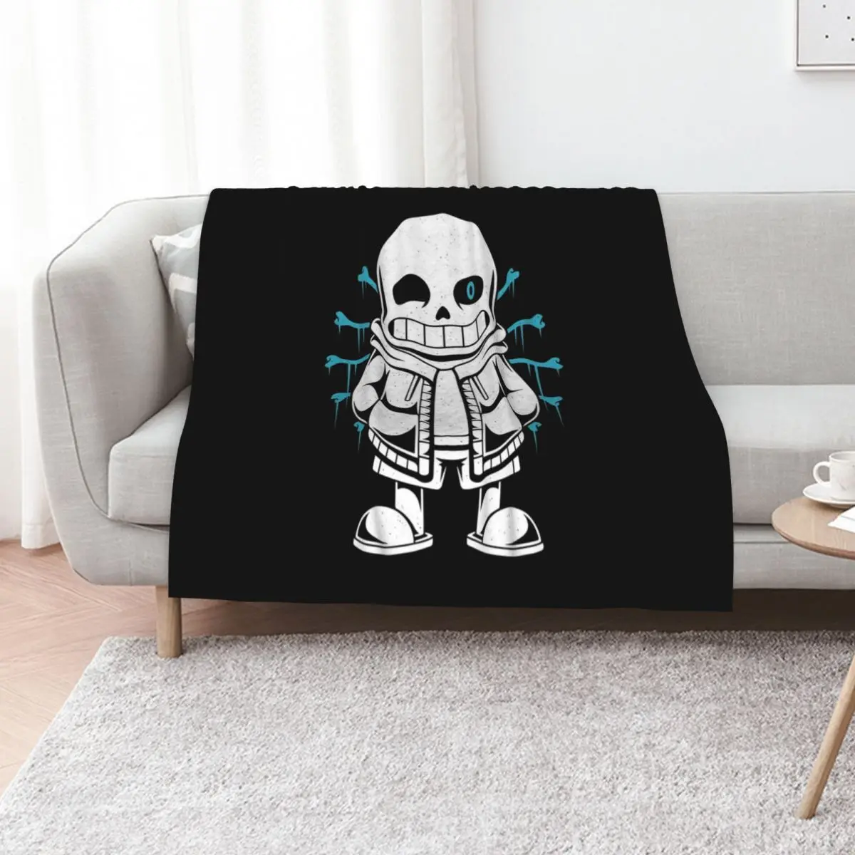 Sans Throw Blanket Plush Fuzzy Cozy Blanket for Couch Sofa