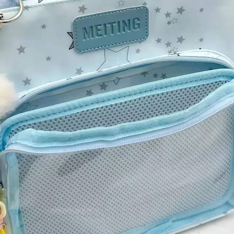Neue Y2K Niedliche Stern-Comic Ita-Tasche Damen Mode Schultertaschen Lolita Mädchen Transparente Tragetasche DIY Display Umhängetasche Handtasche – Detail 22