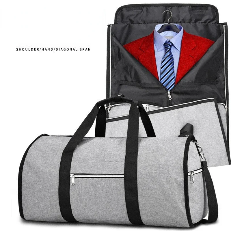 Bolsa de traje plegable impermeable para hombre, bolso de hombro cruzado, Oxford, Gran capacidad, almacenamiento de equipaje de viaje, gimnasio de