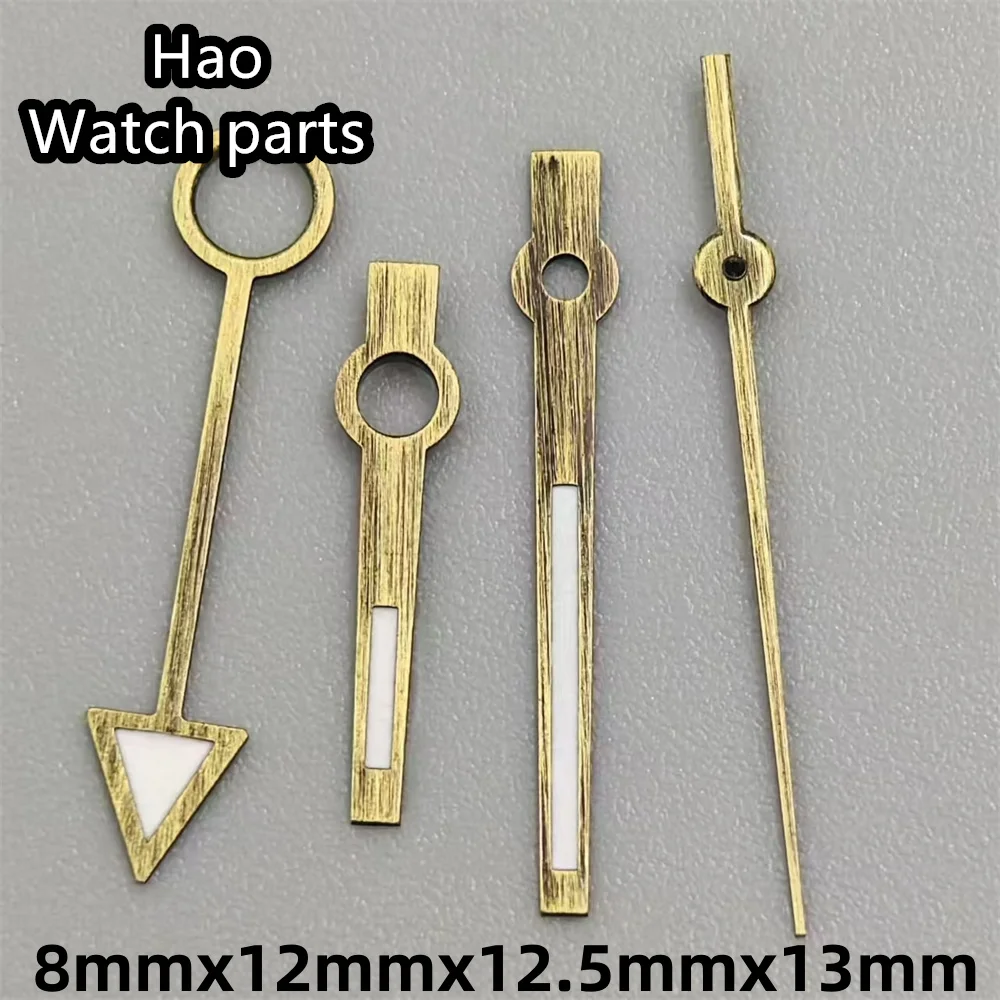 Vintage Bronze GMT Watch Hands Pointer Green Luminous Fit NH34 GMT Automatic Movement Watch Accessories