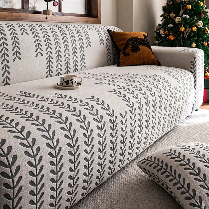Versatile Jacquard Couch Cover for Living Room Full Cover Stretch Sofa Cover for All Seasons Anti Slip Armchair Protector