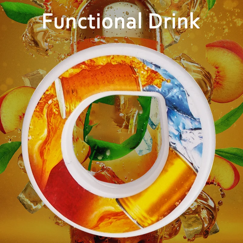 LUSQI 1PC zuckerfreie Luftkapsel mit gesundem Fruchtduft, aromatisiertes Ringdesign, kann mit Kapsel-Wasserflasche/Becher verwendet werden