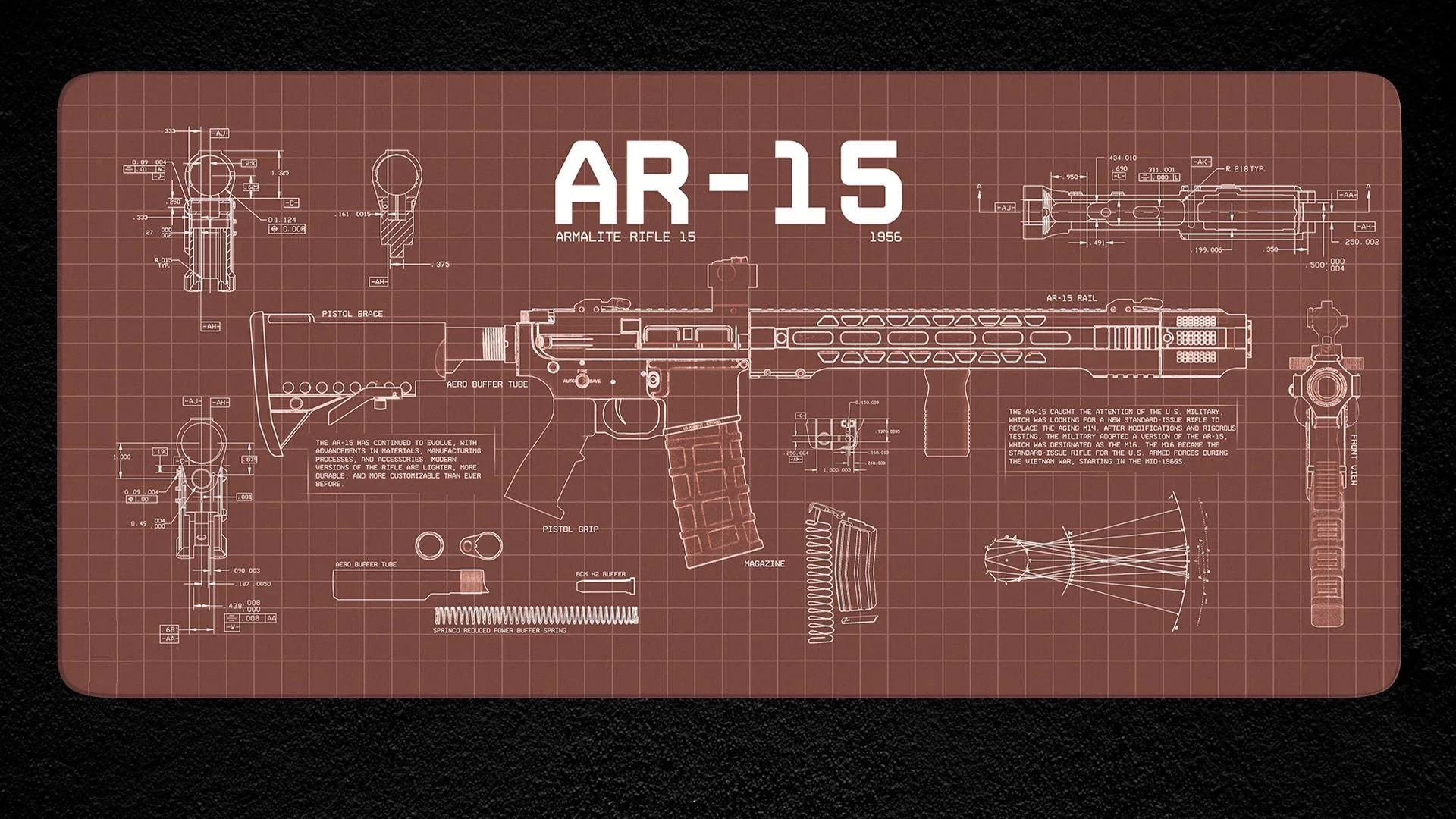 

Brown Mouse Pad,brown Gun Desk Mat,gaming Mats,desktop Office Gaming Accessory,keyboard Mat,Mouse Pad, Gamer Rug Kawaii Desk Pad