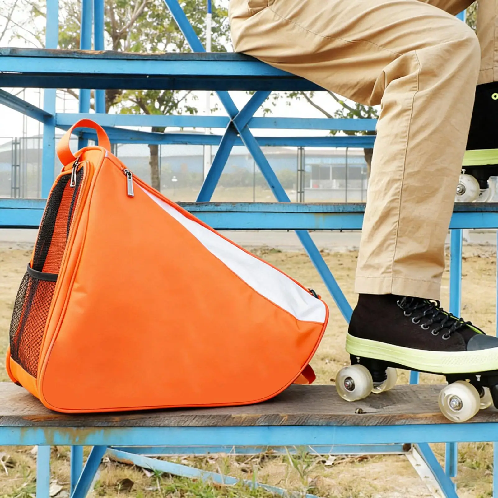 Skate Bag Sports Equipment Shoulder Backpack Large Capacity Skate Bag for Adults Kids Beginners Outdoor Gym Travel Fitness