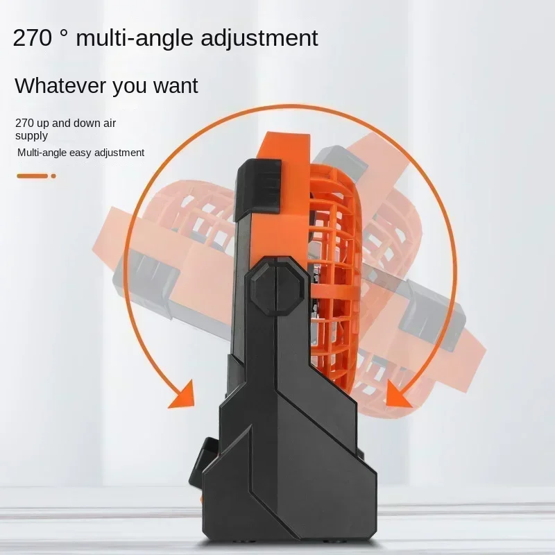 Вентилятор для наружного кемпинга, длительный срок службы с подсветкой, вентилятор для кемпинга, настольный USB-вентилятор для зарядки в общежитии