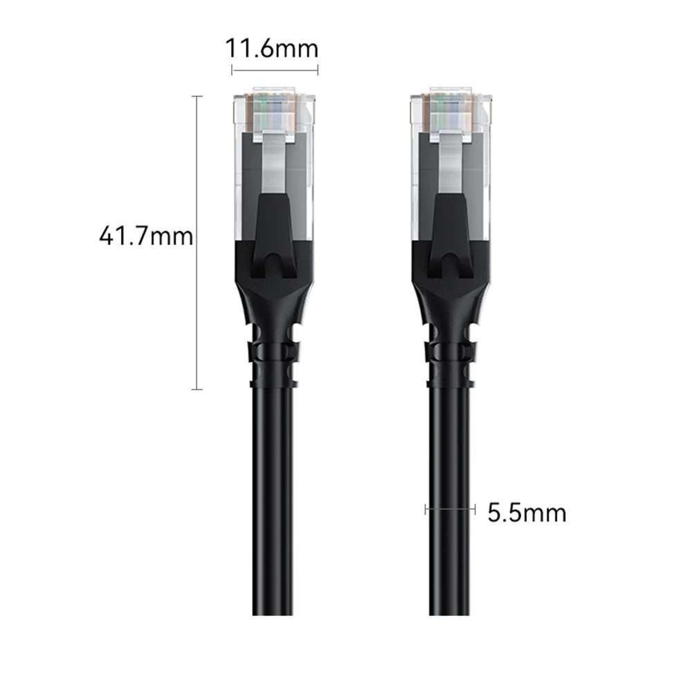 Cat6 Gigabit-Hochgeschwindigkeits-Ethernet-Kabel, 1000 Mbit/s, Internetkabel, RJ45-LAN-Kabel, abgeschirmtes Netzwerk für Laptop, Router, PC, TV, PS5, Xbox – Detail 14