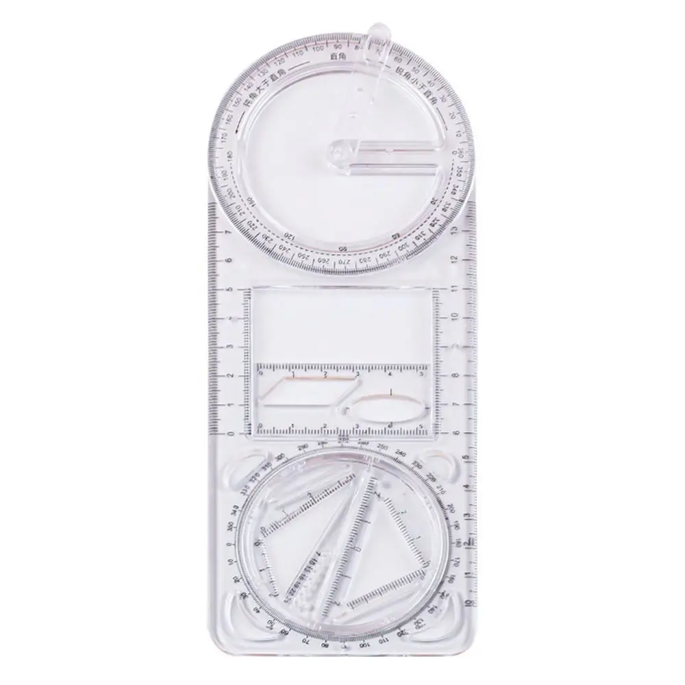 Activity Angle Drawing Ruler Ruler Straight Multifunctional Geometry Ruler Measurement Transparent Drawing Template