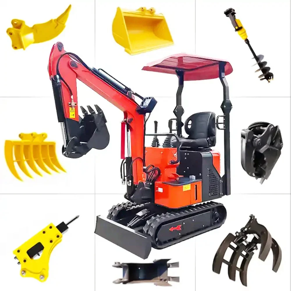 RT-10 Mini Excavator Manufacturer Agricultural Machinery 1Ton Small Digger 1000Kg Hydraulic Crawler Excavator Customizable