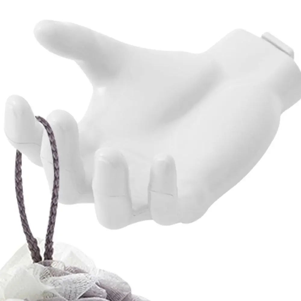 Picture 4: Creative Plastic Hand Shape Hook Multi-functional Wall Hook Trace-less Hanger Hook Solid Color Display Stand Home