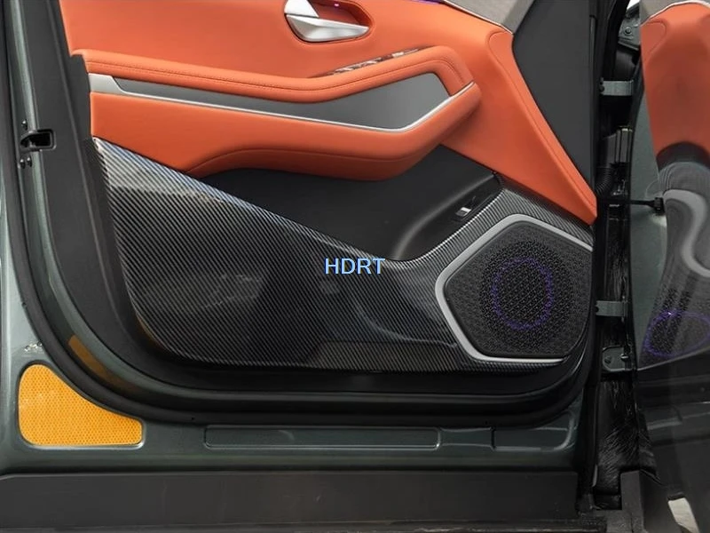 ل BYD Tang L 2025 + نمط السيارة الباب مكافحة لوحة ركلة وسادة الحرس غطاء طقم الجسم حامي اكسسوارات الديكور ملصق داخلي #2