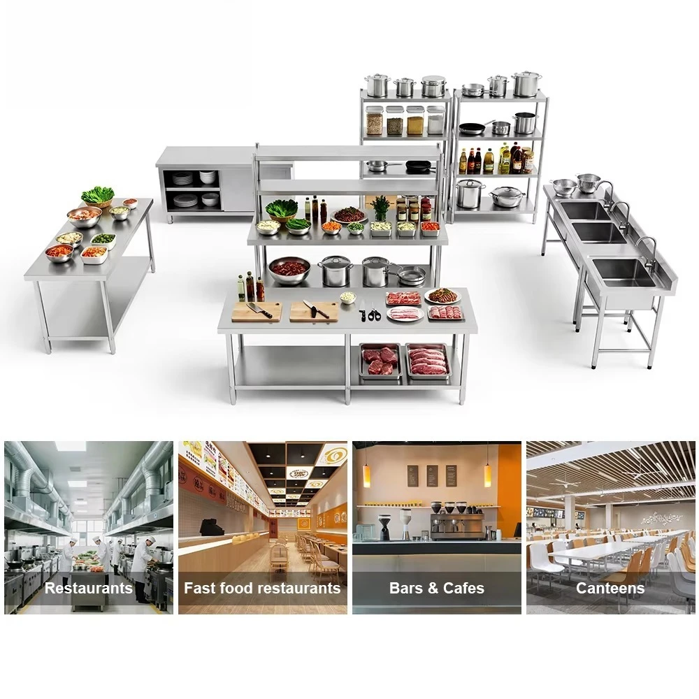 Commercial One-stop Bubble Tea Counter Commercial Kitchen Equipment for Milk Tea and Coffee Shop