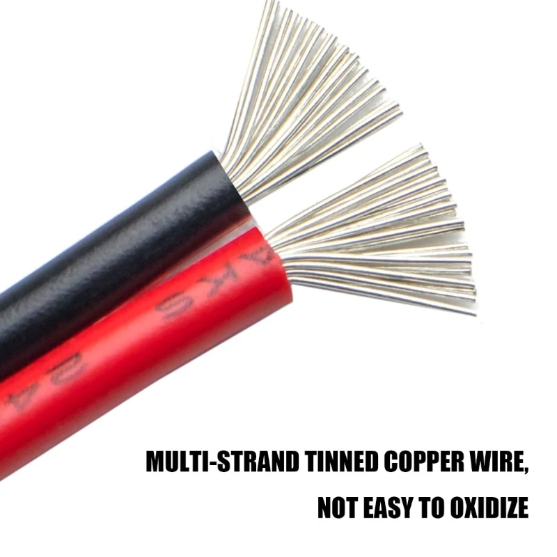 Solar Charging Power Cable with Contrasting Polarity Identification, SB50 End and Two Solar Connector Coupling Ends HX5E