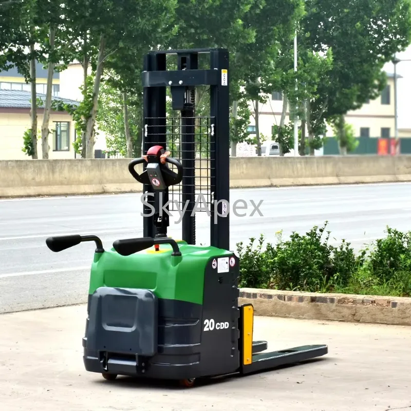 2.0 Ton High Configuration Double Lift Electric Stacker Lifter CE Certified Stable Customizable With Deposit  For Cargo Handling