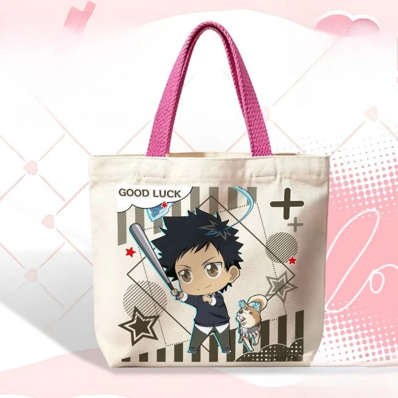 Neuer HITMAN REBORN! Tsuna Sawada Canvas-Tasche, niedlicher Chibi-Anime-Druck, hochwertiger Stil, große Kapazität, tragbare, vielseitige Umhängetasche, Geschenk – Detail 5