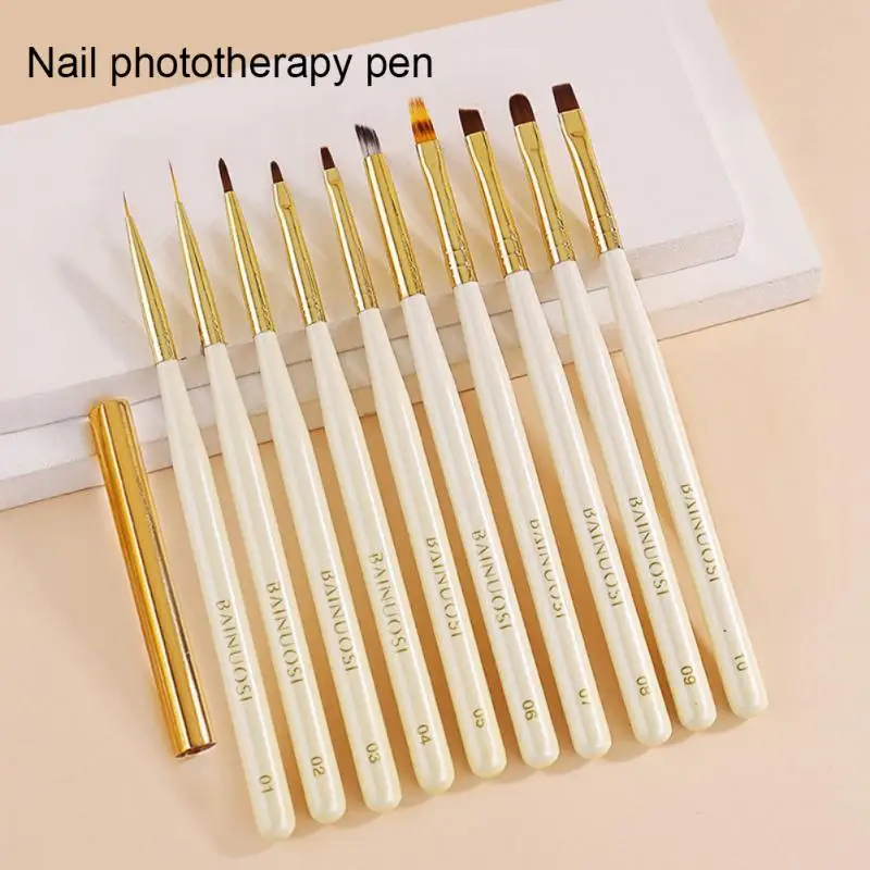 Nail Art Pinsel Metall Stift Fass neue Nail Art Acryl flüssiges Pulver Schnitzen UV Gel Erweiterung Builder Zeichnung Stift Maniküre Werkzeuge