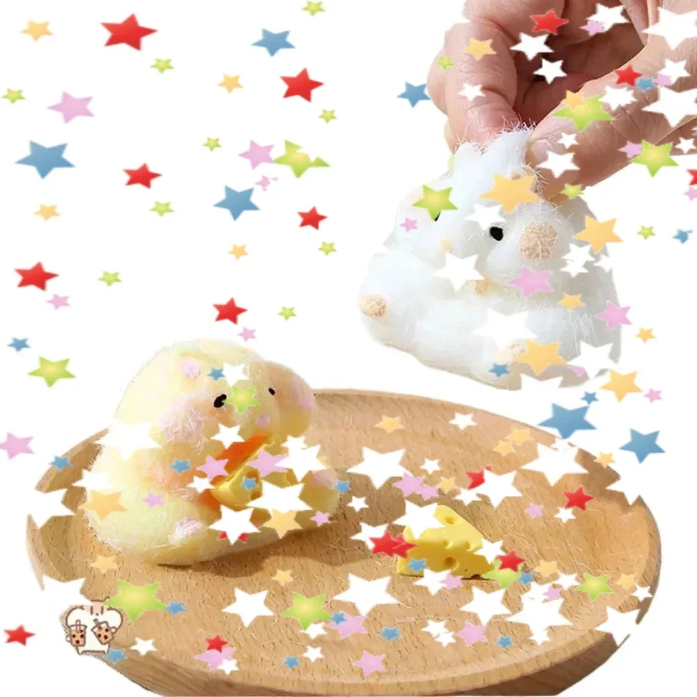 

new 2025 Party Favors Cute Hamster Squeeze Toy Silicone Pinch Decompression Toy TPR Fidget Sensory Toys