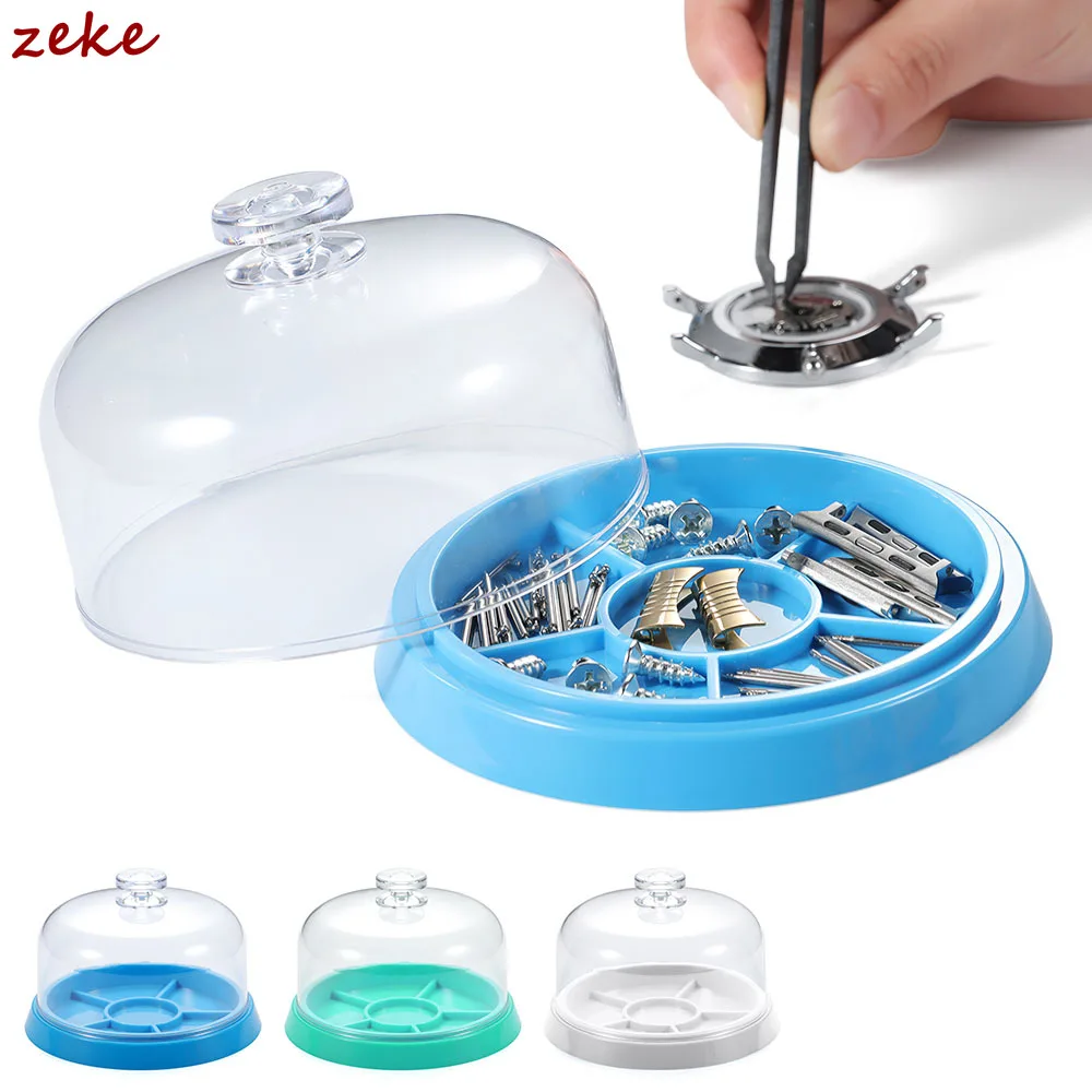 Watch Accessories Dust Cover Watch Parts Holder Tray Parts Protector Moistureproof Anti-dust Covers Storage Box for Watchmakers