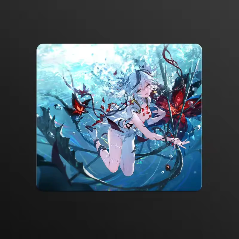 Ins لطيف أنيمي فتاة الزجاج ماوس الوسادة السلس متجمد سطح سطح المكتب حصيرة المقسى ترقية FPS مكتب الألعاب الملحقات ماوس #5
