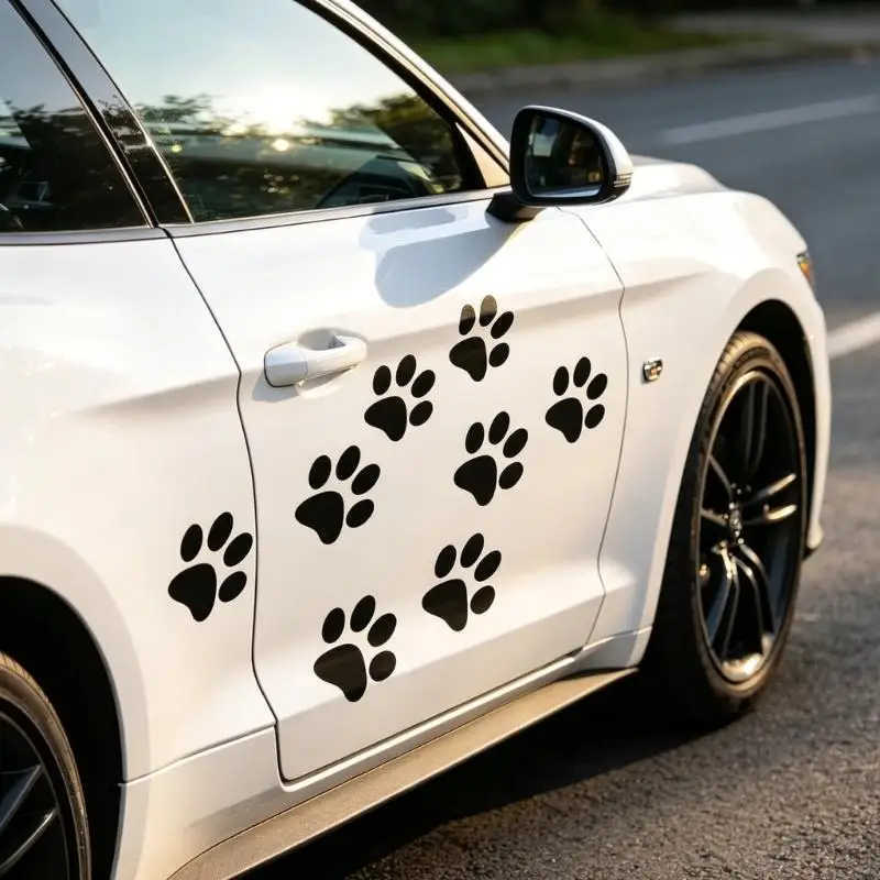 2026 New 8PCS Cats Paws Car Stickers Strong Pet Material for Truck Laptop Bottle