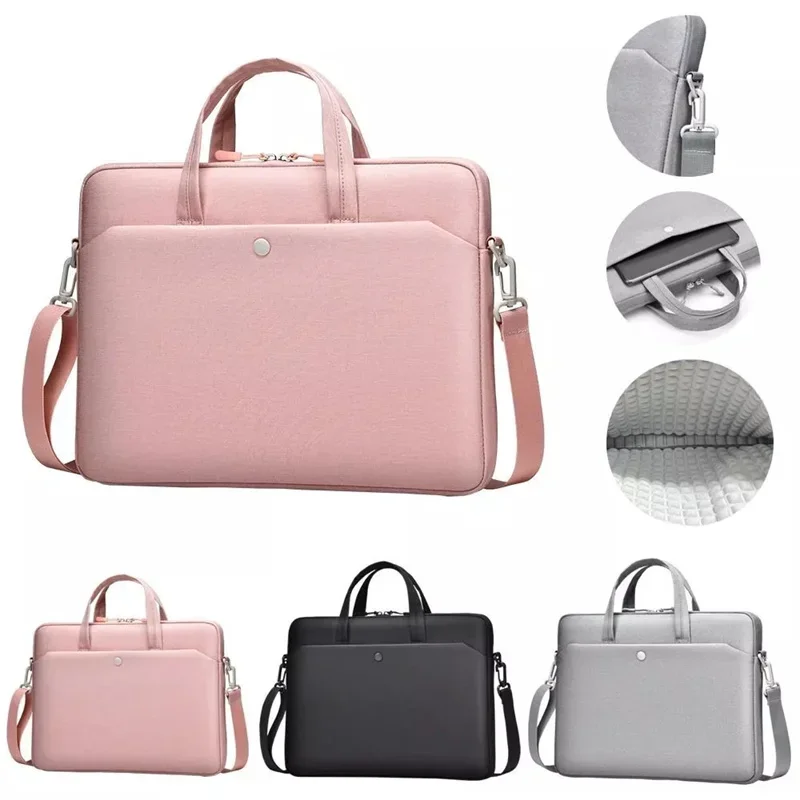 

Computer Bag Full Airbag Handheld Unisex Laptop Bag 13.3/14.1/15.6 Inch Air Cushion Shoulder Crossbody Briefcase