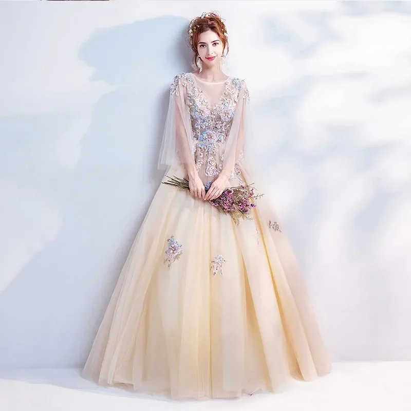 15 Quinceanera Dress Long Sleeve Sweet 16 Princess Flowers Ball Gown Lace Elegant Short Colorful Prom Dress Party Cocktail Grown