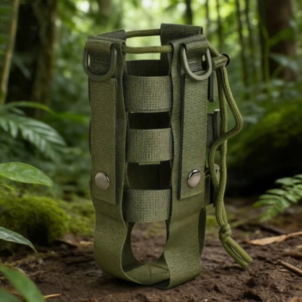 

Прочный рукав для чашки, многофункциональная тактическая сумка для бутылки с водой, портативная подвесная сумка для походов на открытом воздухе, чашка для хранения