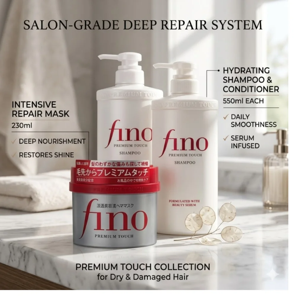 FINO Premium Touch Hair Mask Deep Repair Cream for Dry Damaged Hair Intensive Moisturizing Conditioning Treatment Hair Care