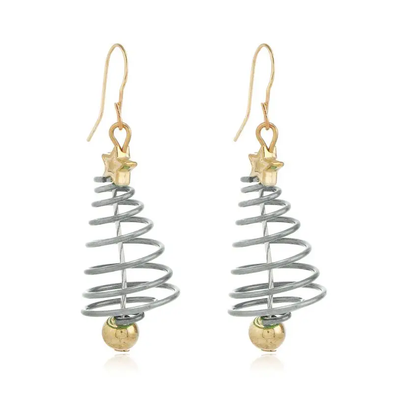 سلسلة عيد الميلاد البسيطة المتقدمة الدورية شجرة عيد الميلاد ستار قلادة الأقراط النسائية الإبداعية شخصية فتاة الهدايا