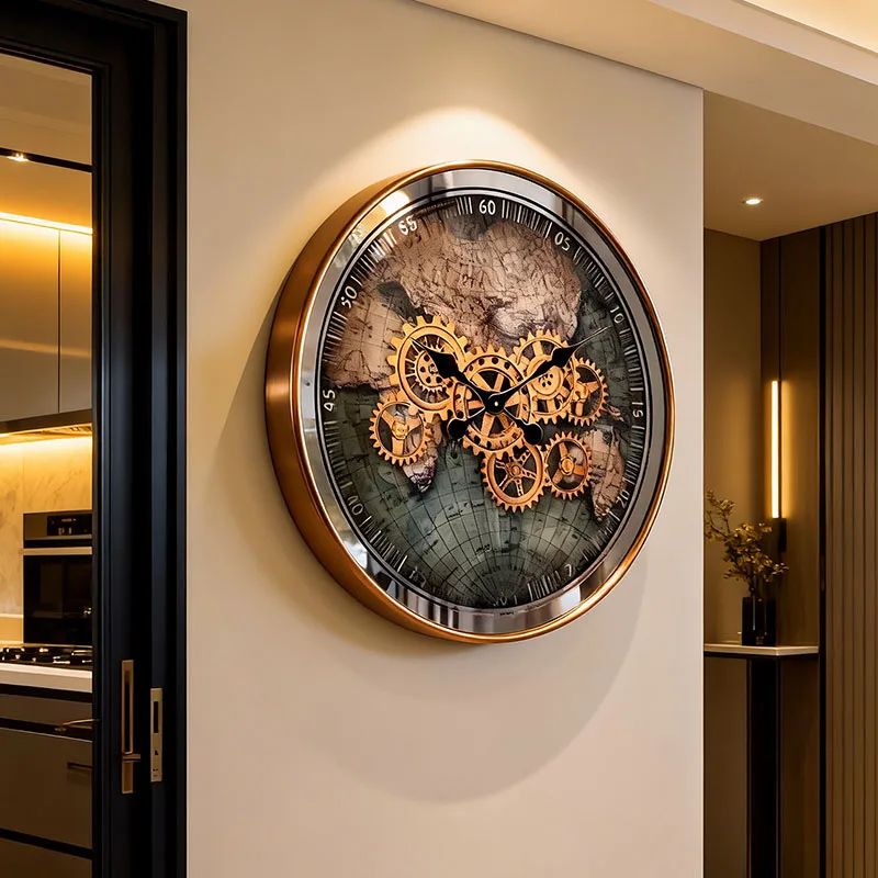

Round Nordic Wall Clocks Living Room Art Mural Modern Aesthetic Wall Clocks Chinese Style Fashion Horloge Ornaments Home Decor