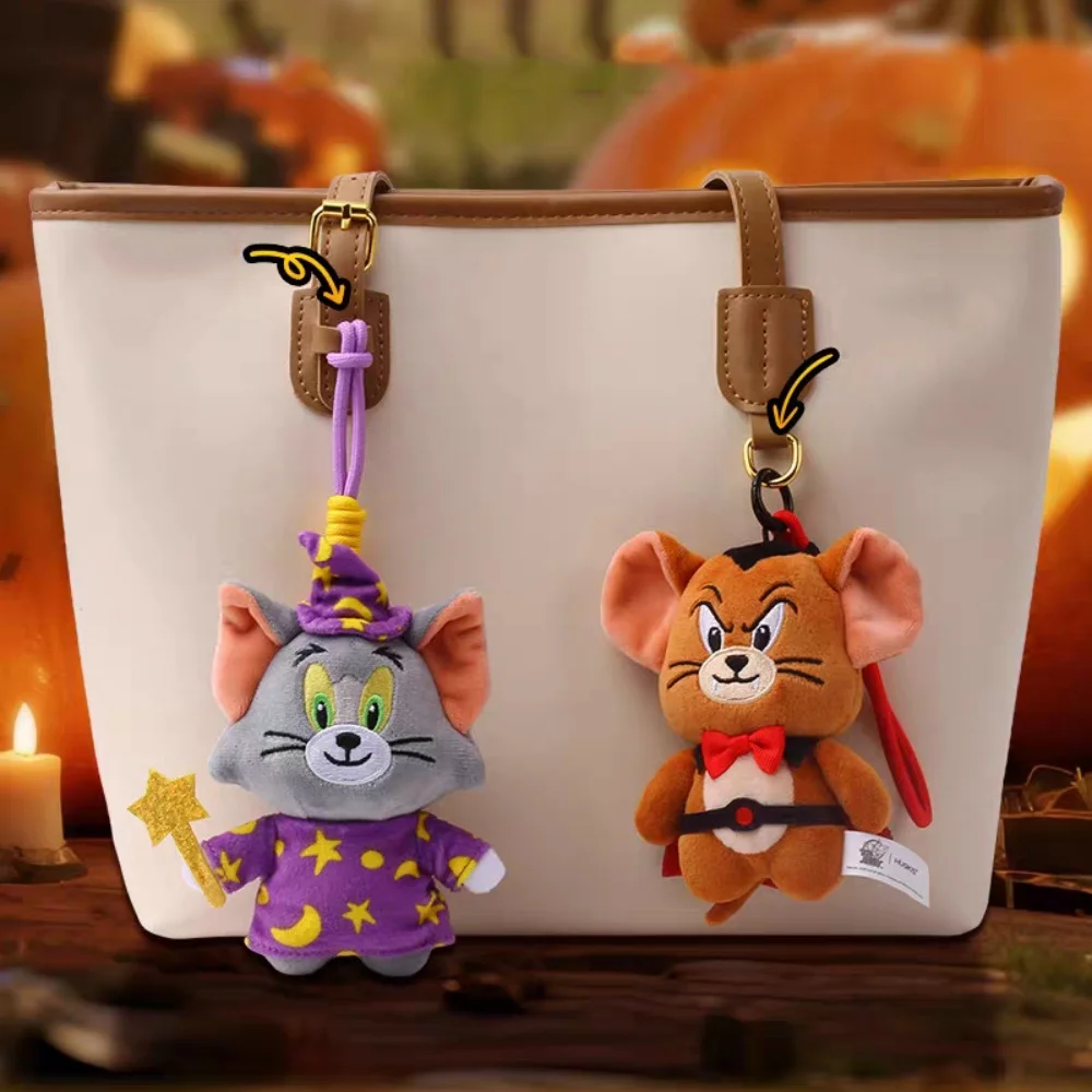 Genuíno tom e jerry vampiro série boneca de pelúcia kawaii mágico tom gato mochila decoração bonecas chaveiro meninas presentes aniversário